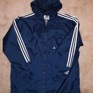 Navy Blue Adidas Windbreaker